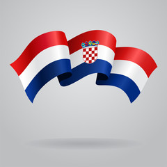 Croatian waving Flag. Vector illustration