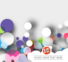 Abstract bright circles vector background