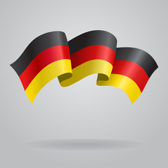 German waving Flag. Vector illustration
