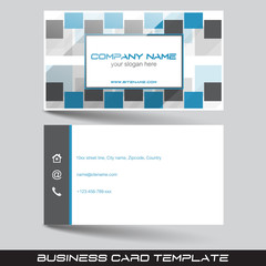 Business card template in flat design