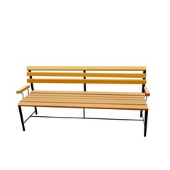 Realistic illustration of bench is isolated on white  background