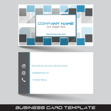 Business card template in flat design