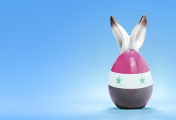 Colorful cute easter egg and the flag of Syria .(series)