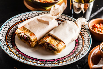 Spanish dinner cooked and served on the table
