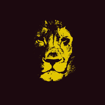 Lion Head. Hand Drawn. Vector Illustration