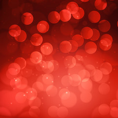 Red bokeh abstract light background.