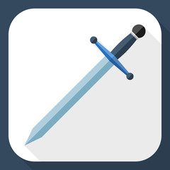 Sword icon with long shadow