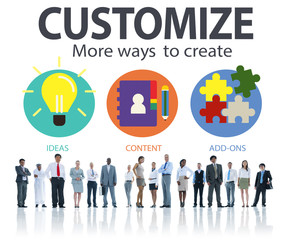 Customize Ideas Identity Individuality Innovation Concept