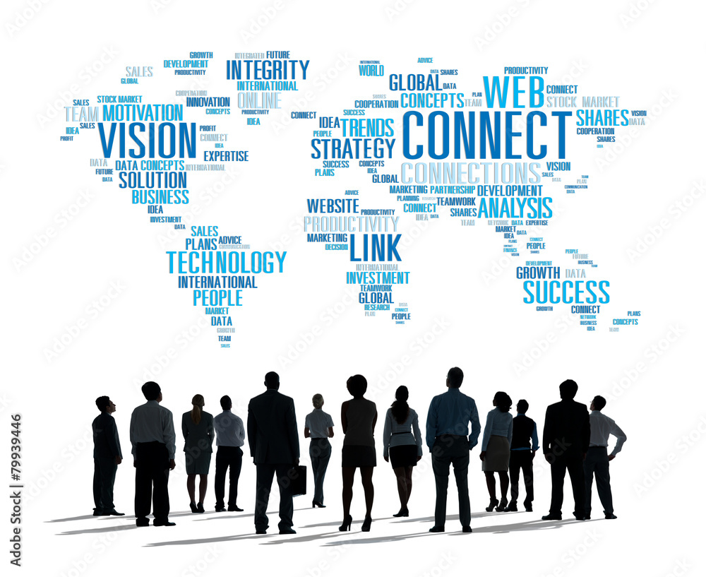 Aufkleber connection social media internet link networking concept