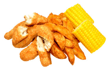 Breaded Chicken Strips And Wedges