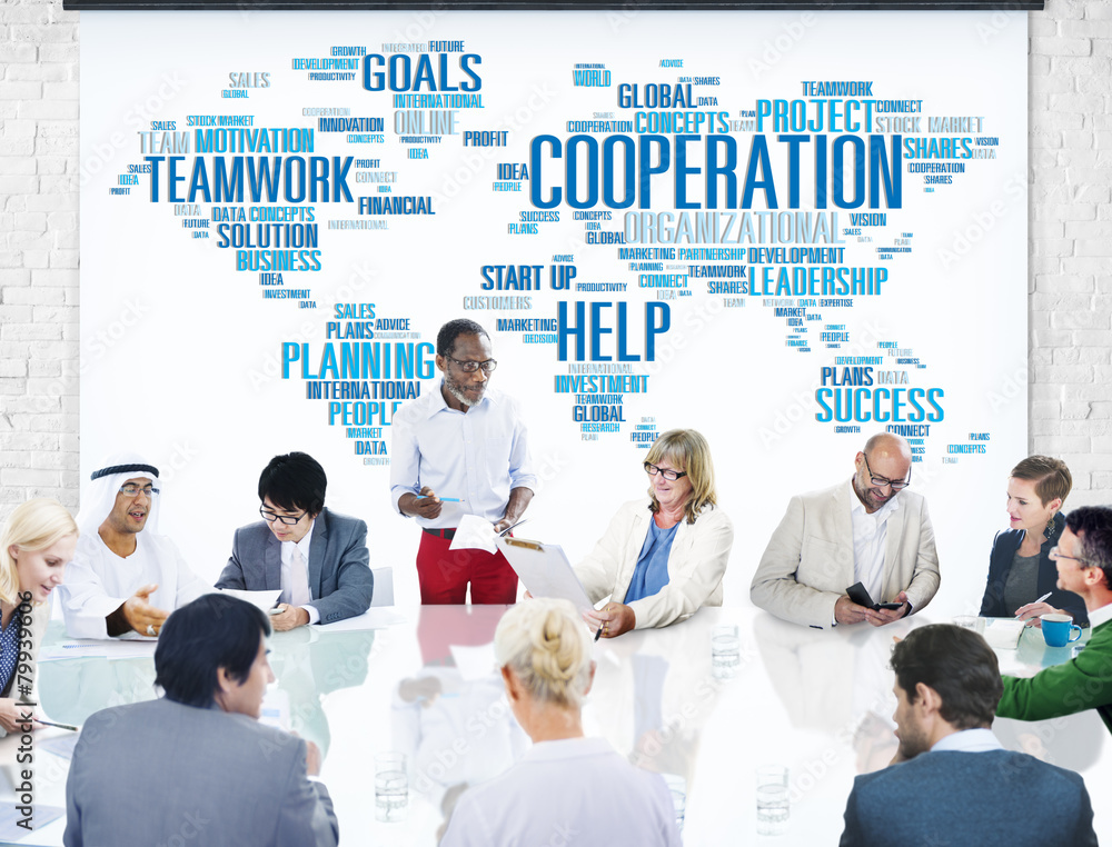 Wall mural Coorperation Business Coworker Planning Teamwork Concept - Wall murals