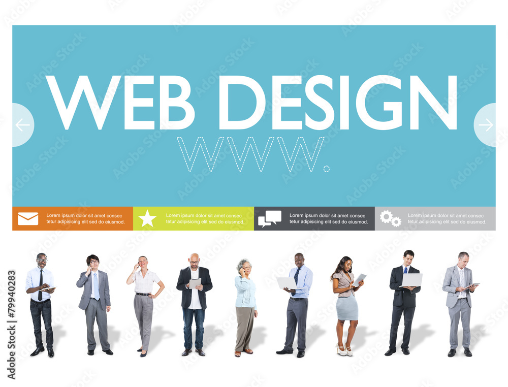 Poster www web design web page website concept