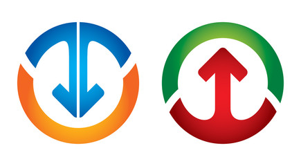 Communication concept with arrows