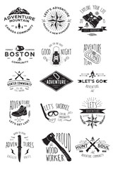 Hand Drawing Adventure Badges Collections - obrazy, fototapety, plakaty