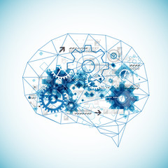 Abstract digital brain,technology concept.