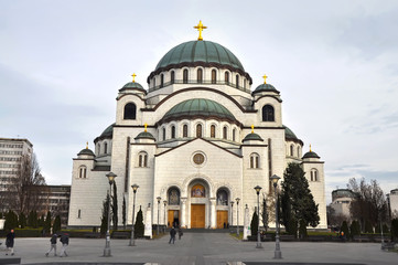 Fototapeta na wymiar Church of Saint Sava in Belgrad, Serbia.