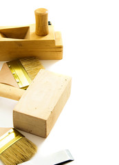 Working tools on a white background.