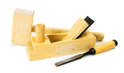 Working tools on a white background.