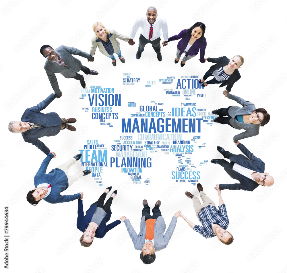 Wall mural global management training vision world map concept - Wall murals