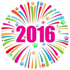 happy new year 2016 white