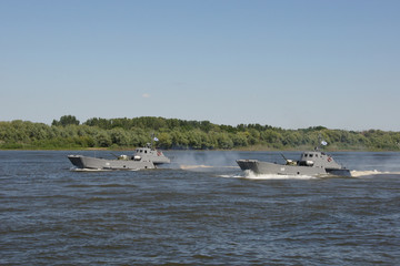 Парад в честь для Военно-морского флота в Астрахани