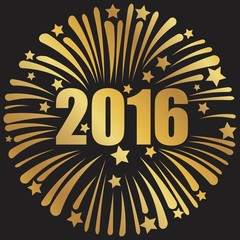 happy new year 2016 golden 2