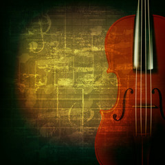 abstract grunge music background with violin © lembit