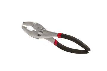 Pinza Herramienta de trabajo sobre fondo blanco aislado. Vista superior