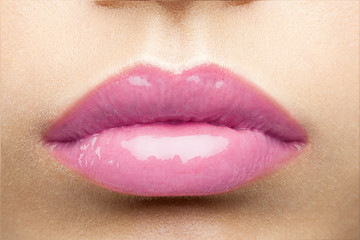 Obraz premium piękno błyszczące fioletowe usta