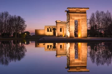 Peel and stick wall murals Madrid Temple of Debod at night, Madrid (Spain)