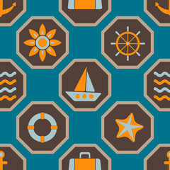 Fototapeta premium abstract seamless background with marine theme