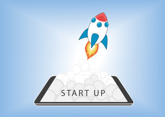 Internet Mobile Start Up for Apps with Rocket Launch