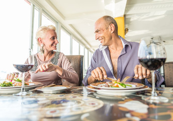 Couple in luxury restaurant