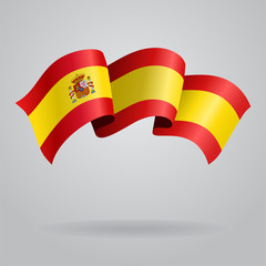Spanish waving Flag. Vector illustration