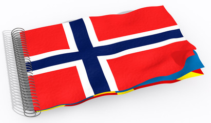 Bandiera con spirale Norvegia
