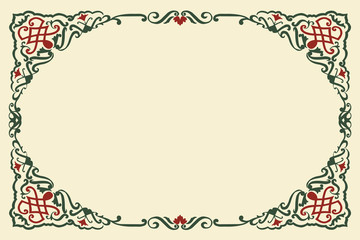 Vintage frame rot uns grün