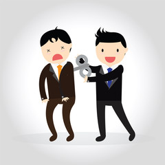 Wind-Up Businessman Concept