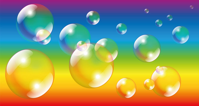 Soap Bubbles Rainbow Colors