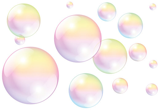 Soap Bubbles White