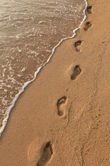 footprints in the sand