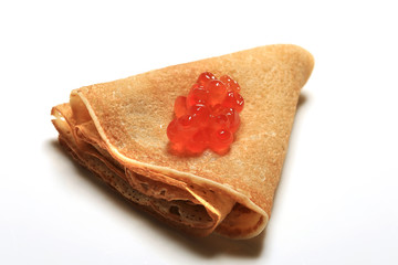 pancakes with caviar