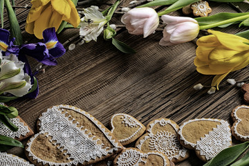 gingerbread heart-shaped