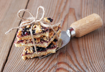Handmade cookies on a wooden table