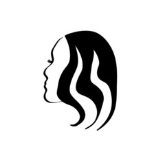 silhouette of a woman's face