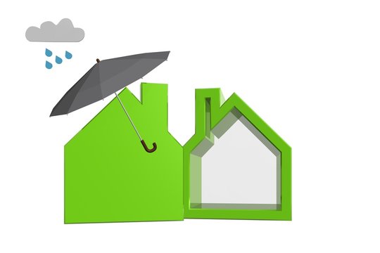 Paraplu boven je woning als het regent