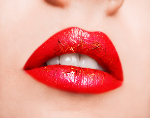 Slightly red lips