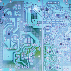Fototapeta premium Electronic circuit board scheme background
