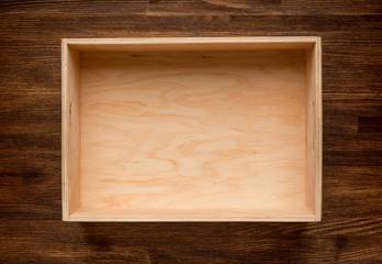 Empty wooden box