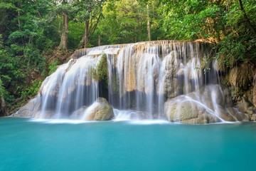 tropical waterfall in Deep forest