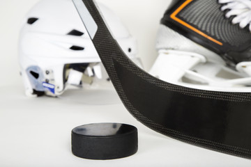 Hockey gear landscape image